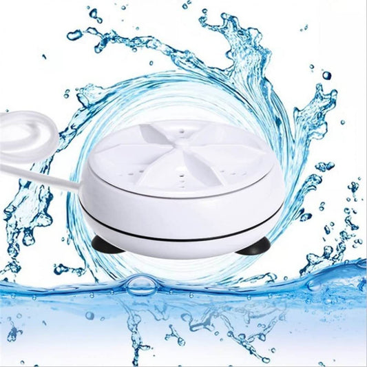 ABS White Ultrasonic Portable Washing Machine